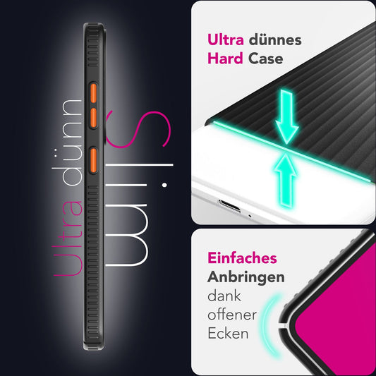 NALIA Nova hulstur fyrir Samsung Galaxy S25, úrþunnt hart hlífðarhulstur með bylgjuáferð í málmútliti, símahulstur sem er rennandi og fingrafaravörn.