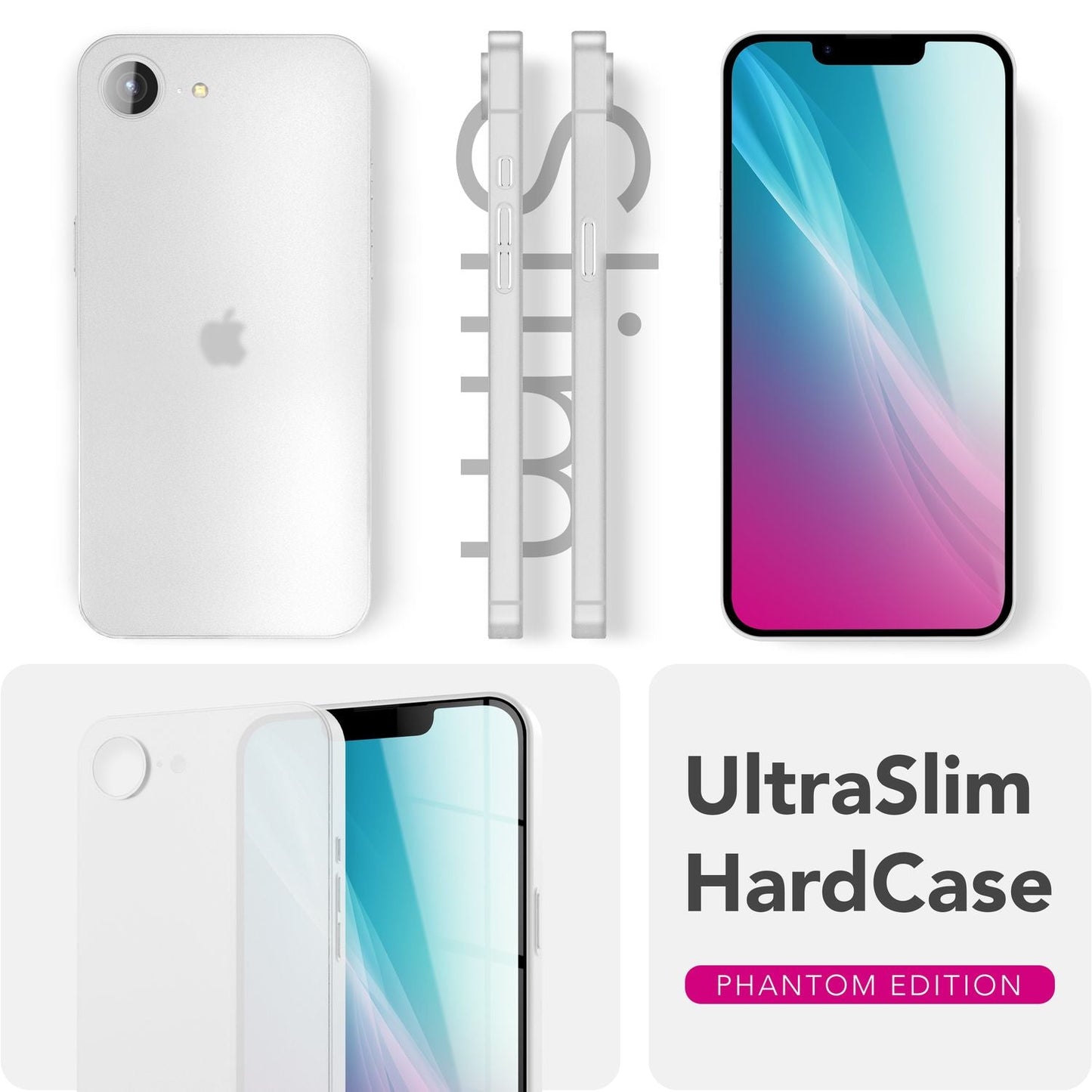 NALIA Phantom Case for iPhone 16e, Ultra-Thin, 0.3mm Hardcover, Matte Design, Soft-Touch & Non-Slip, Minimalist & Elegant, Anti-Fingerprint Phone Case