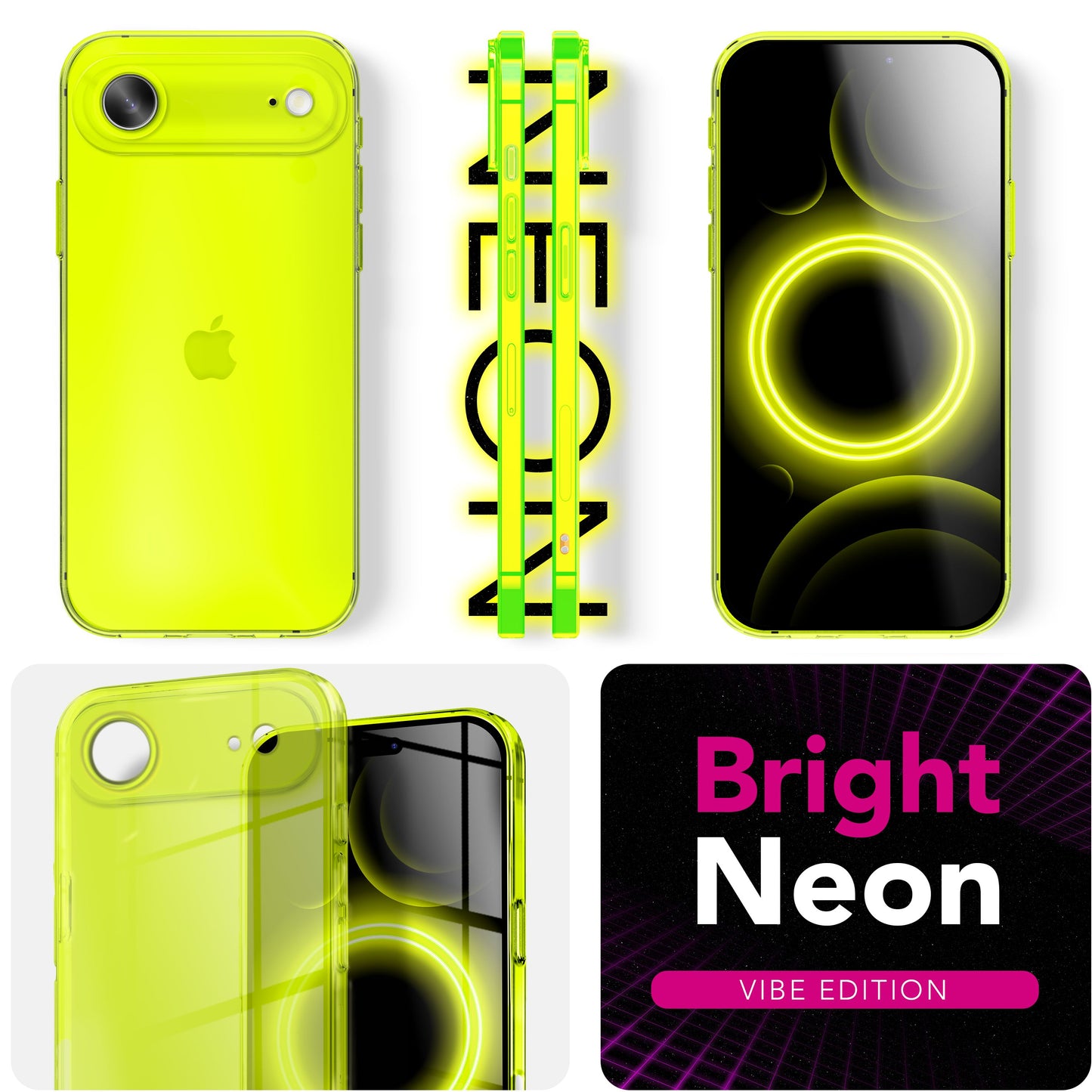 NALIA Vibe Case for Apple iPhone 17 Air (Vibrant Colors) - Color-Intensive TPU Cover with Neon Vibrance, Semi-Transparent, Slim, Anti-Yellowing, Colorful Silicone Case