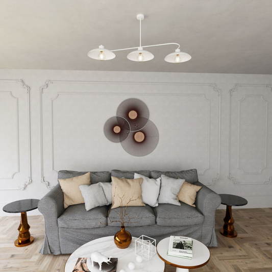 B-flokks Kaja Kaja loftljós Foster hengiljós 113 cm hvítt málm E27