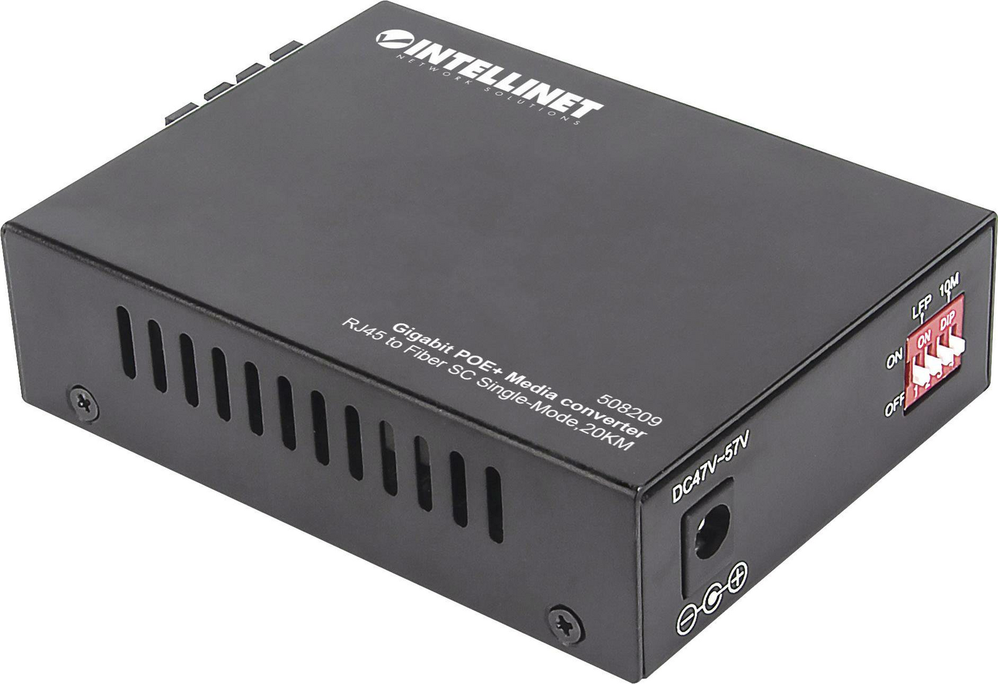B-stock Intellinet media converter 1000 M Bit/s Gigabit Po E+ Singlemode 20km Po E+ Injector