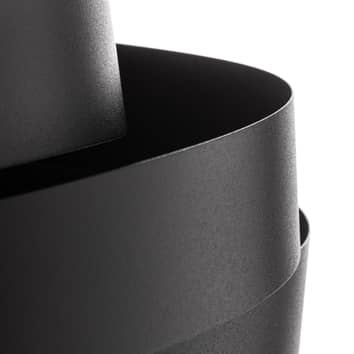 B-flokks Euluna Vento hengiljós, loftlampi, svart, ø 40 cm