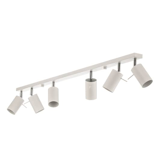 B-flokks Euluna loftkastari, kringlótt loftlampa, skrautleg loftlampa, hvít, sex ljós, Linear95