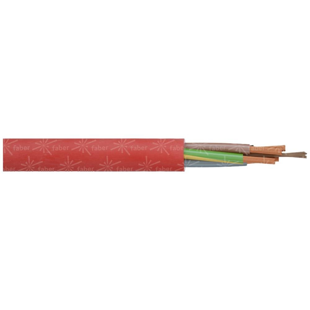B-grade Faber cable 031183 stranded wire SiHF-O 2 x 4 mm² red, sold by the meter, silicone cable, 14 meters