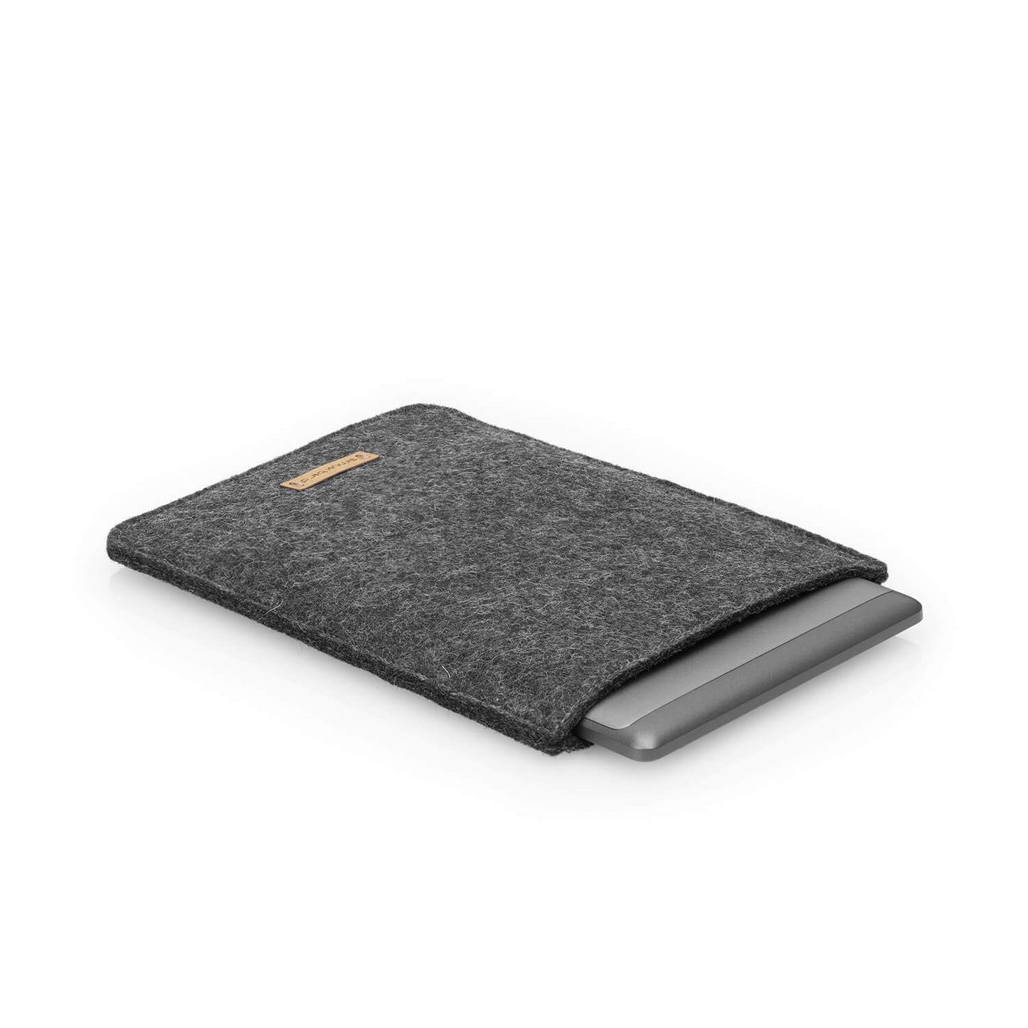 Hülle für Kindle Paperwhite Kids 12. Gen | aus Filz und Bio-Baumwolle | anthrazit - shapes | Modell "LET"