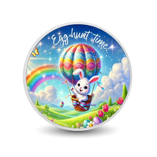 Egg Hunt Time: Bunny's Balloon Adventure 1oz Silver Coin