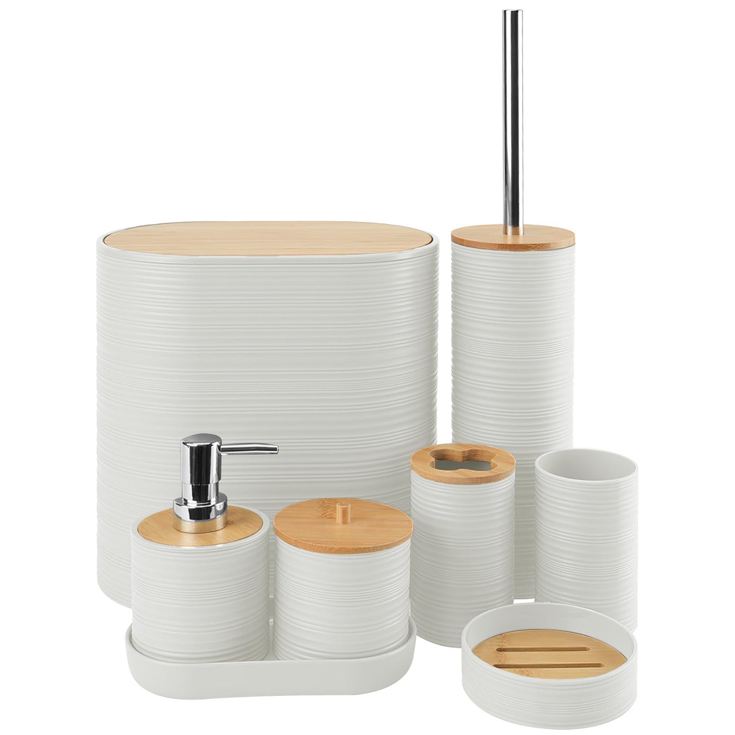 5 Colors Options -- Set Of 8Pcs Bathroom Accessories