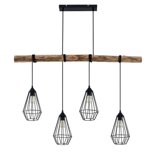 B-grade Lindby Eldarion pendant light, ceiling lamp, 4-light fixture, 414