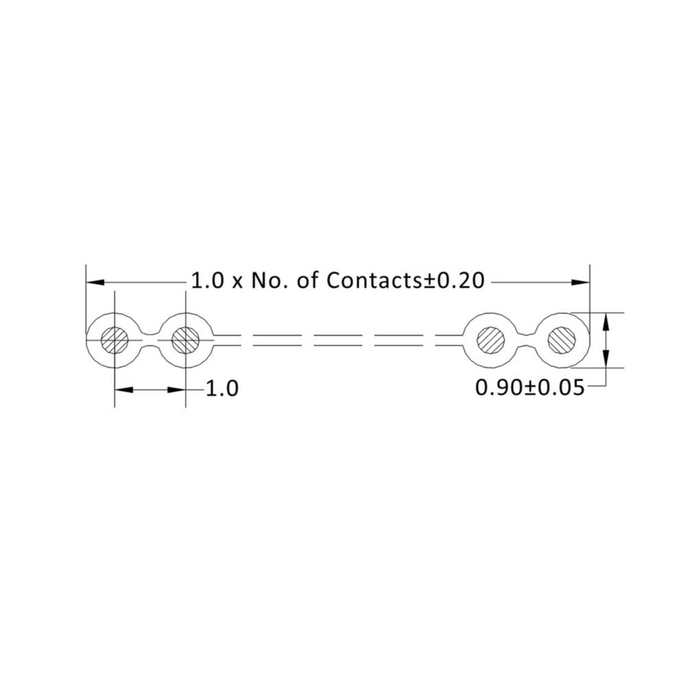 B-flokks Econ Connect flatbandssnúra, flatur vír, 28 Awg26 Rm1 1mm 26x0.08mm² 30.5 m