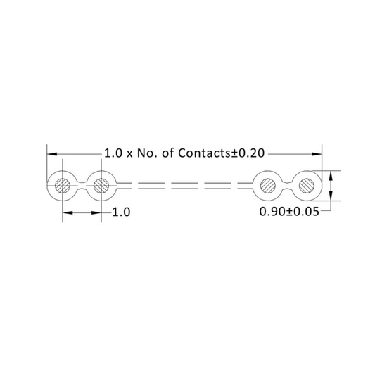 B-flokks Econ Connect flatbandssnúra, flatur vír, 28 Awg26 Rm1 1mm 26x0.08mm² 30.5 m