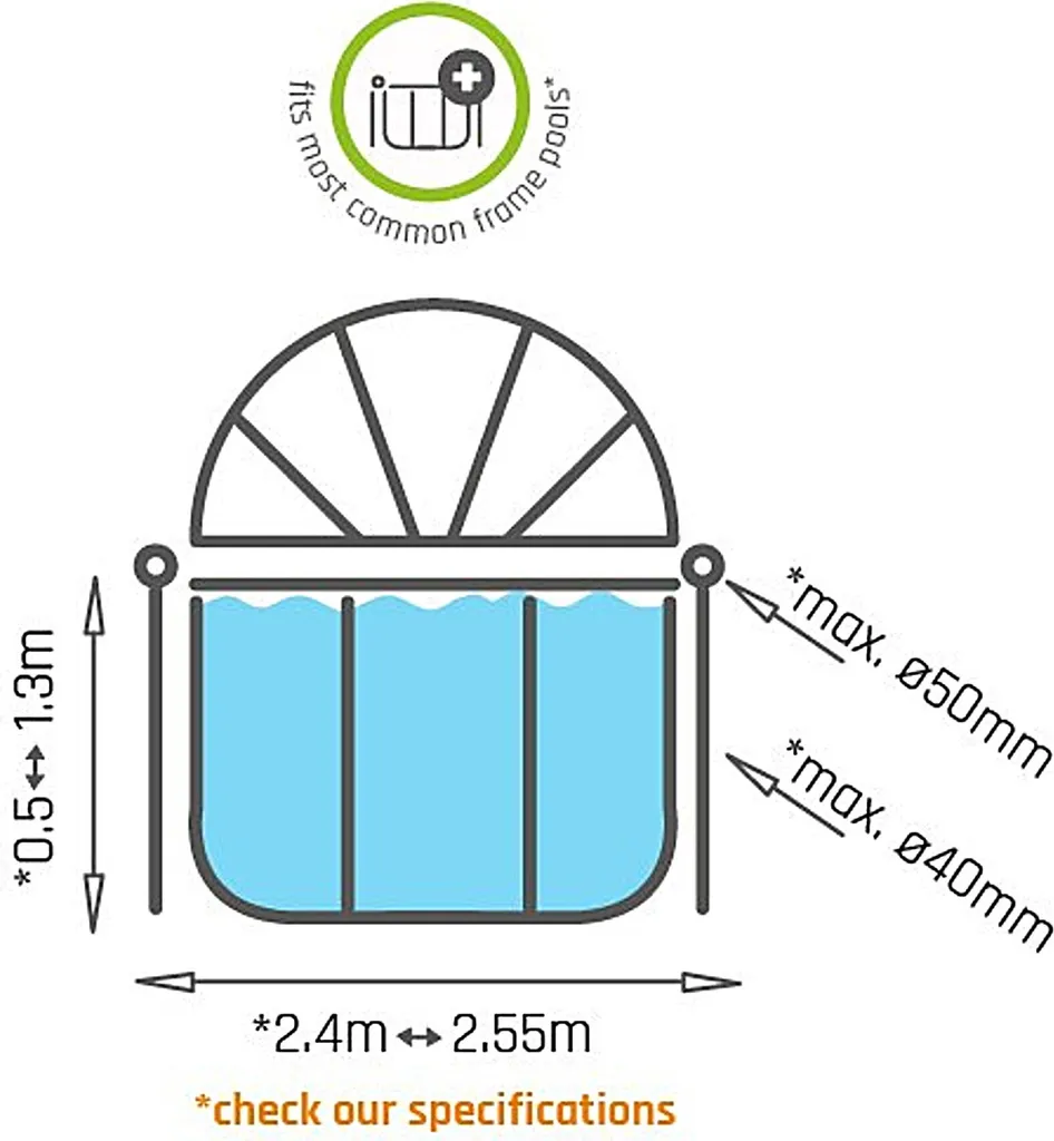 B-Ware Exit Toys Pool Abdeckung Plane Schwimmbad Abdeckung ø244cm Universal
