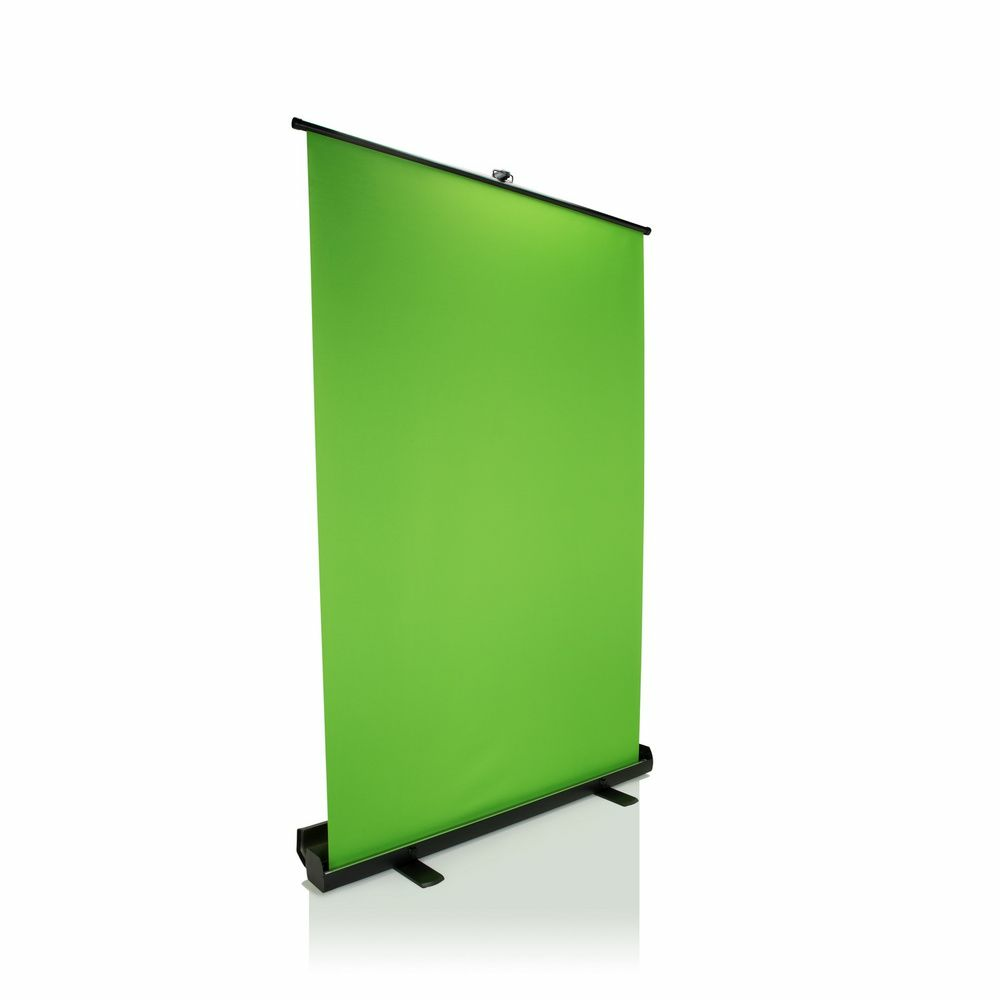 B-Ware hjh OFFICE Hintergrund Leinwand GREEN SCREEN Rückwand 134*200 cm tragbar grün