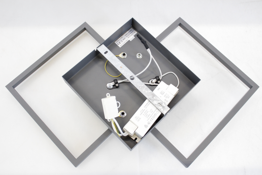 B-grade Fabas Luce LED ceiling lamp Bard ceiling lamp 45x45 cm 2-light LED anthracite