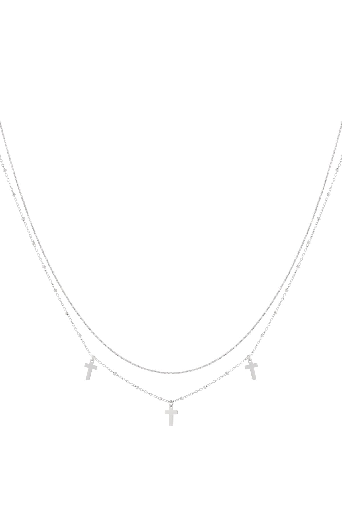 Mehrlagige Halsketten Kreuz Casual Daily Simple Series Damenschmuck