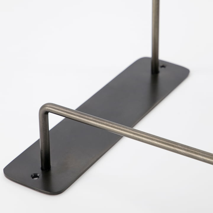 B-Ware House Doctor Pati Towel Holder Double Black Antique Stainless Steel Black