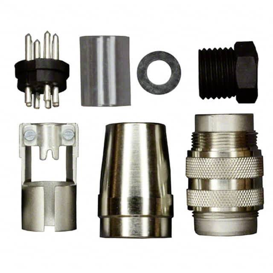 B-flokks Amphenol DIN tengi, karlkyns, C091 31 H107 1002 sería C 091, bein, 100 V hljóðtengi