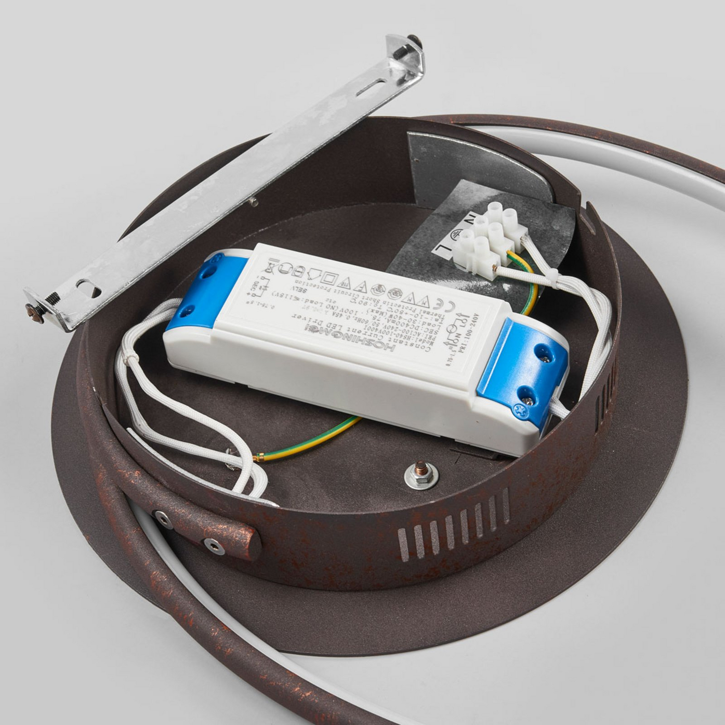 B-grade Lindby LED ceiling lamp Joline ceiling lamp ceiling light LED rust brown 74cm