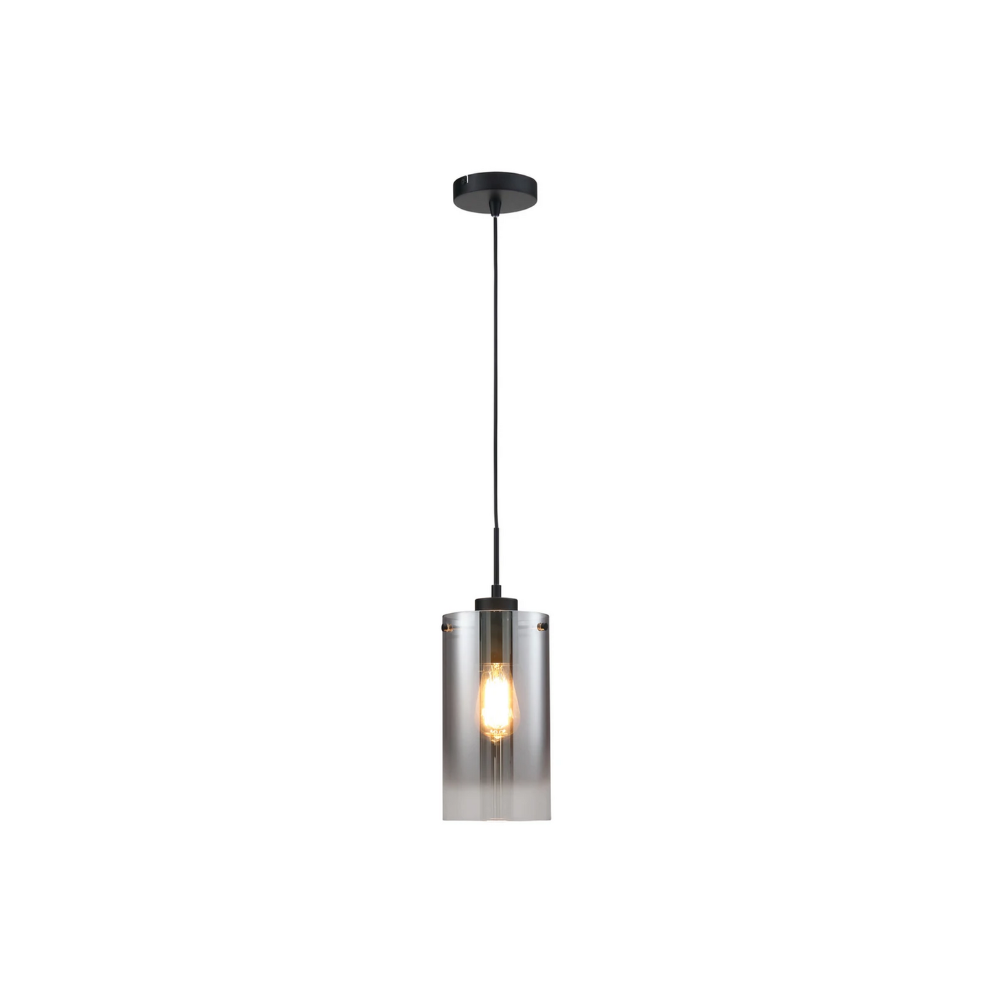 B-grade Freelight pendant lamp Ventotto black/smoke ø 15 cm glass ceiling lamp ceiling light
