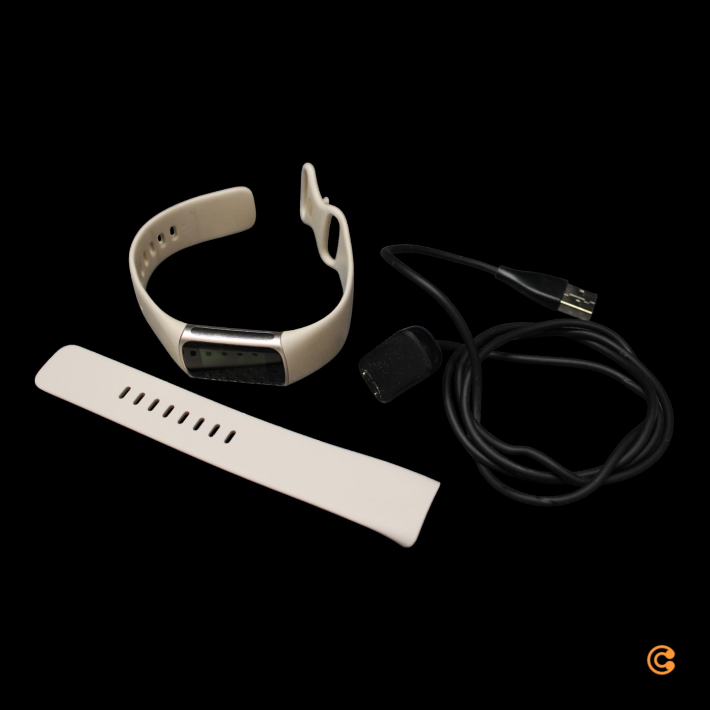 B-stock Fitbit Charge 5 Fitness Tracker White/Gold Smartwatch Fitness Defective product