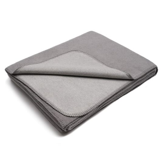 Flauschige Baumwoll Wendedecke zweifarbig - regional hergestellt