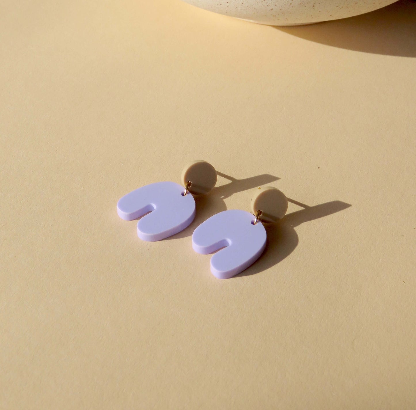 Sand Flieder Squishy Arch Bogen Ohrringe