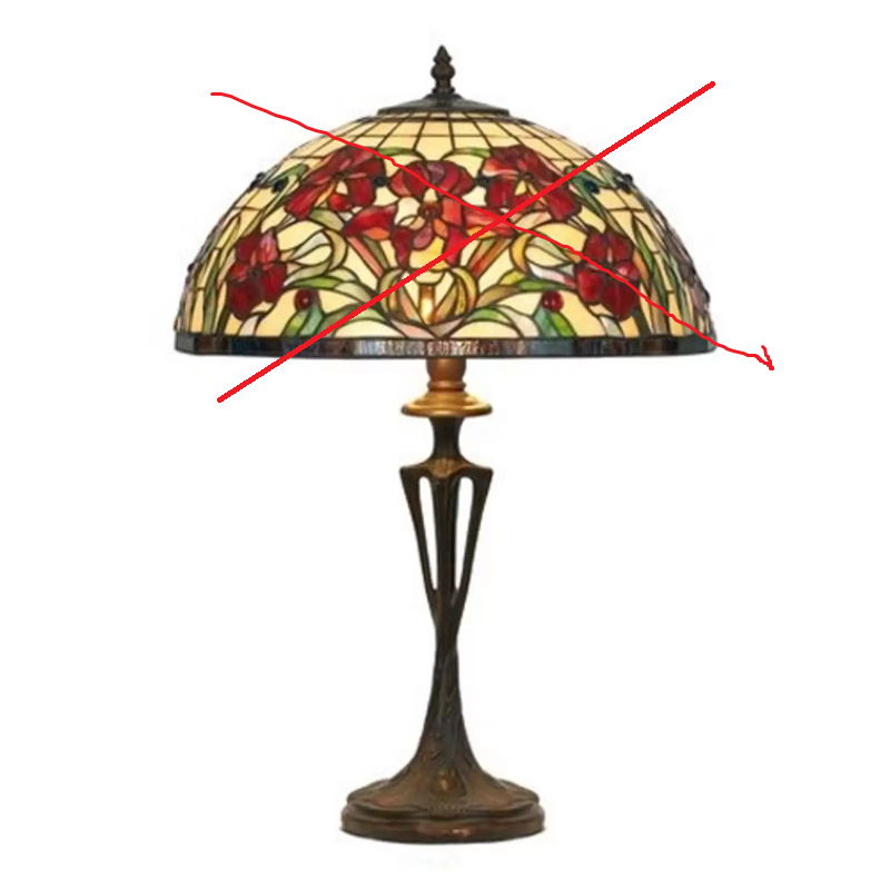 B-flokks Artistar Eline borðlampi í Tiffany-stíl, leslampi. Sjá texta/mynd.