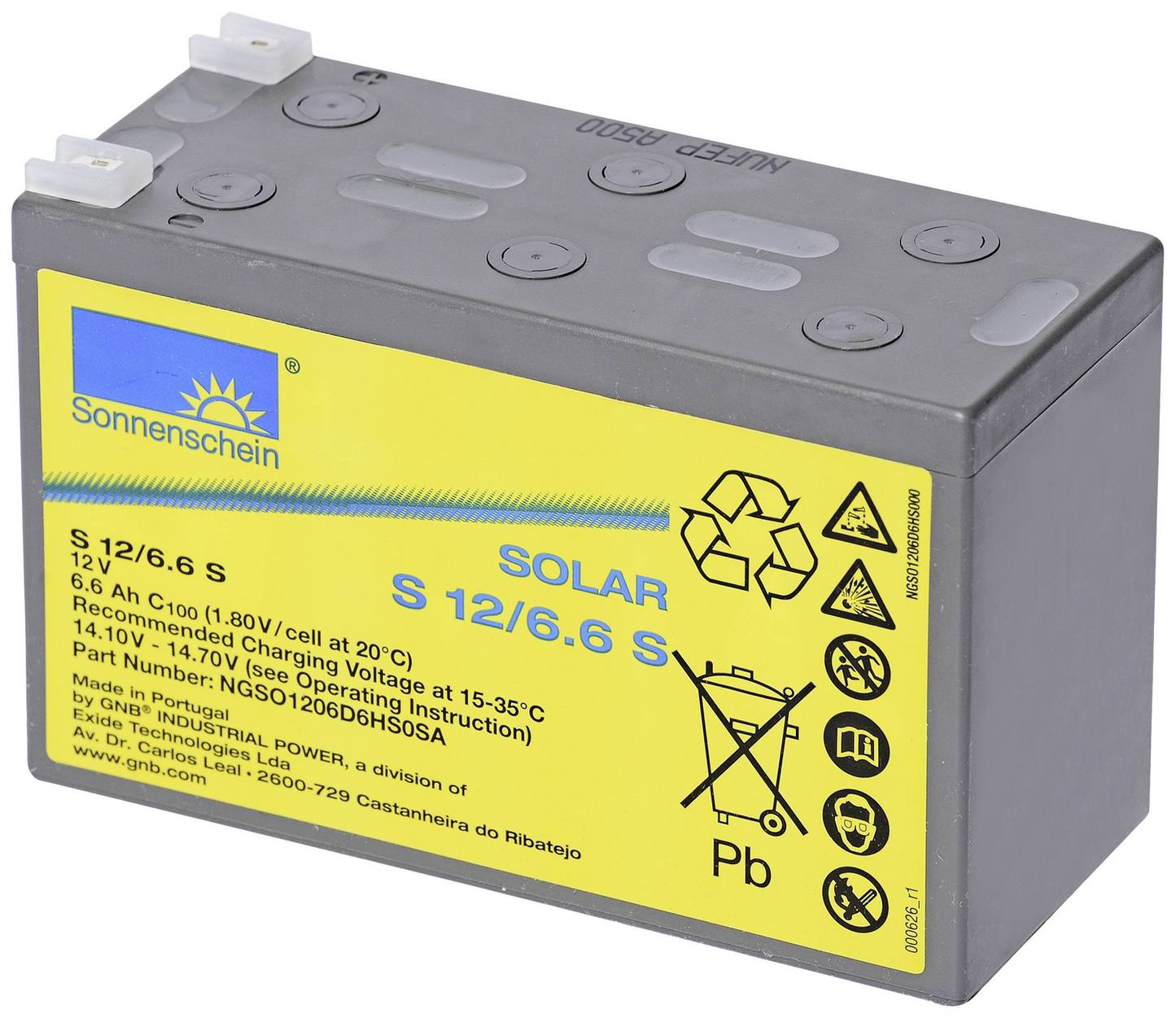 B-Ware Gnb Sonnenschein Solarakku Batterie Solar S12/6.6 S Wartungsfrei Siehe Text/Foto