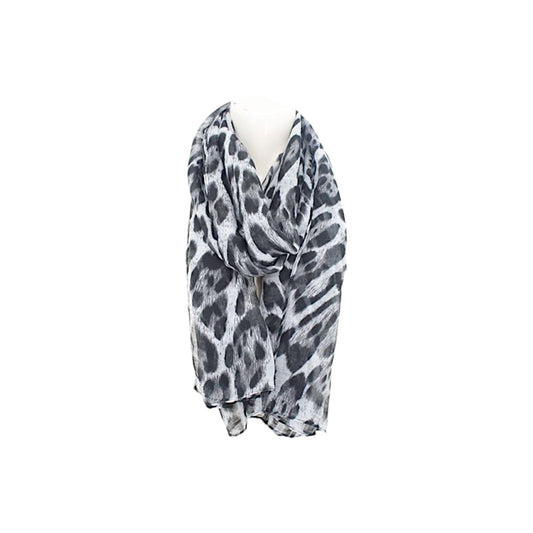 Sommer Damen Schal » Wilde Katze Leo-Print » leichter Sommerschal 180 x 80 cm » Halstuch mit Leoparden Muster » Damenschal weich & dünn