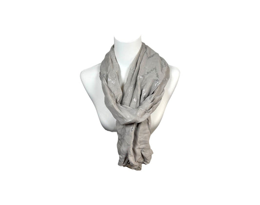 Sommer Damen Schal » Zick Zack Muster » leichter Sommerschal 180 x 70 cm » Halstuch mit glänzendem Zickzack Aufdruck » Damenschal weich & dünn