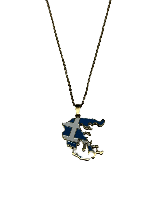Griechenland Kette - 18K vergoldet & Edelstahl