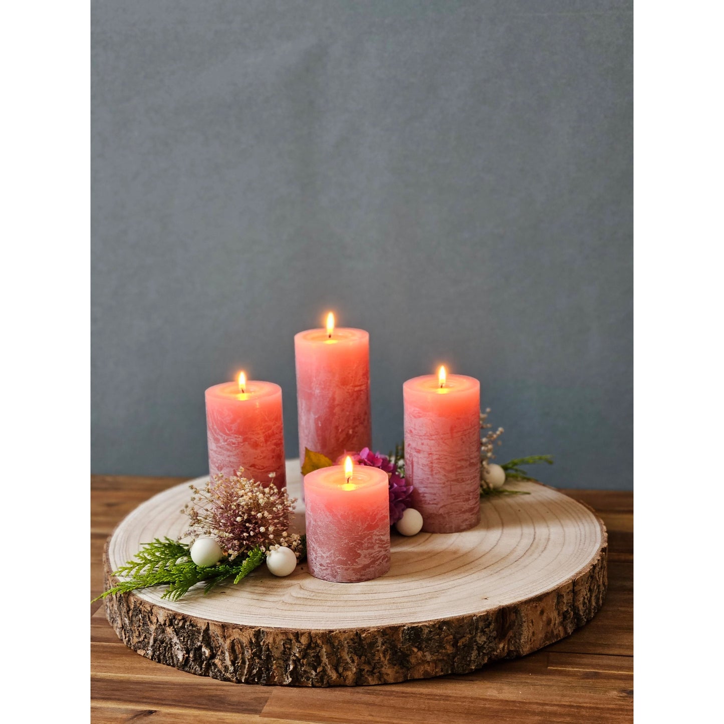 Holzbrett Baumscheibe Holz Brett Tischdeko Tablett Deko Holzplatte Ø 30 cm