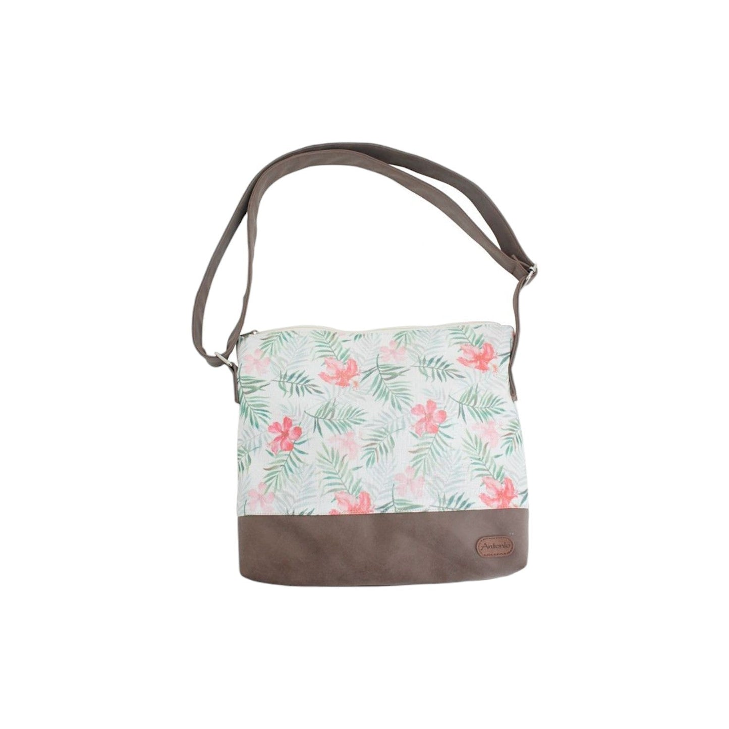 Damen Schulter Tasche » Tropische Blumen » Mädchen Umhängetasche » 28 x 32 cm » Damen Handtasche » leichte Tasche mit Reißverschluss und Schultergurt