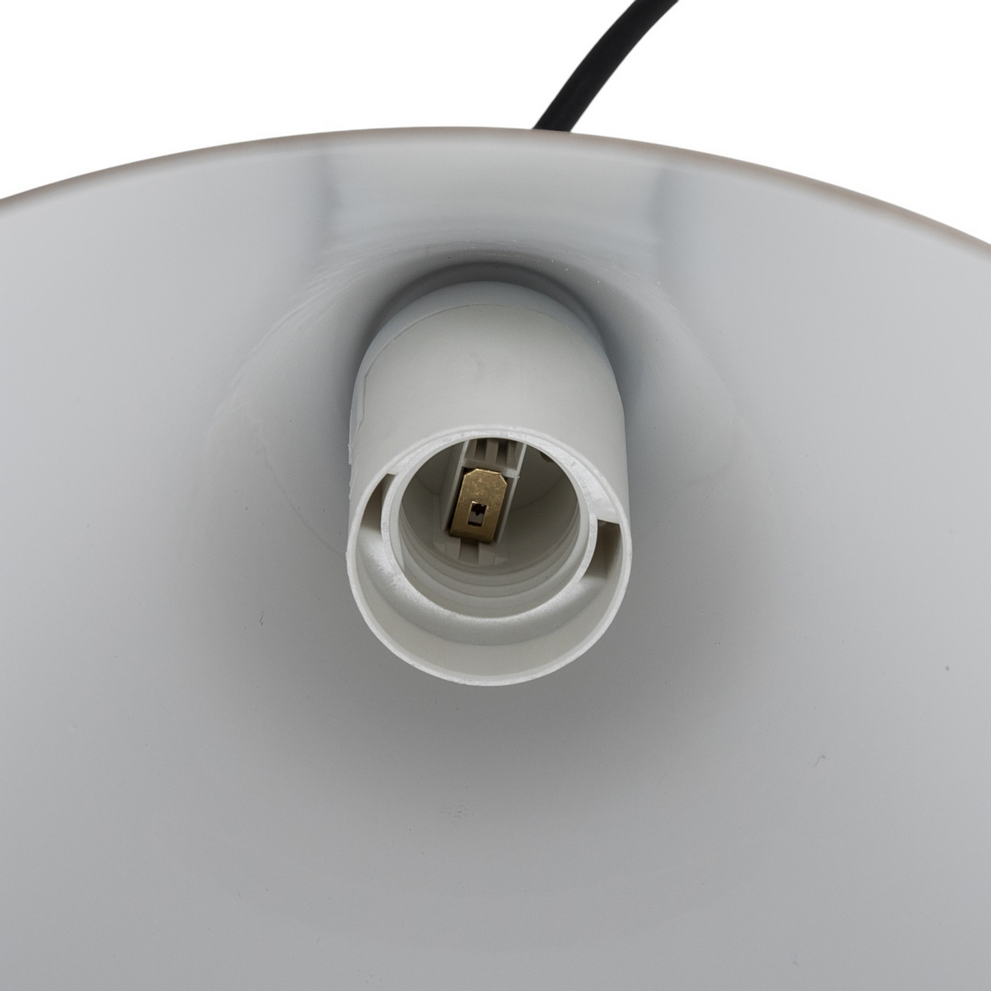 Hengiljós á lager, beige málmkeilulaga, E27, 24 cm lögun