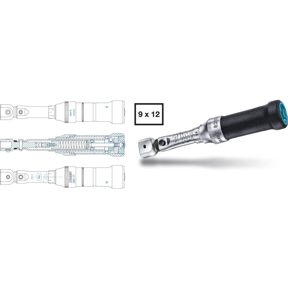 B-grade Hazet torque wrench, size 6282, 1 ct, 40 Nm, 9x12mm