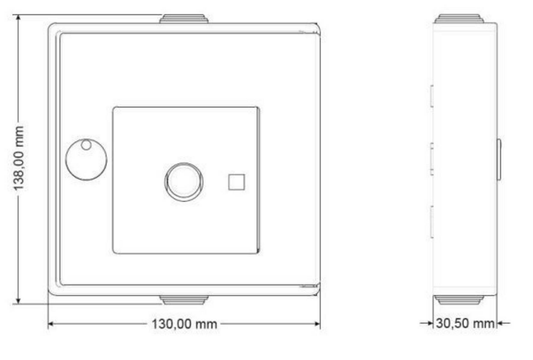 Þráðlaus handrofi frá Hekatron Fh.Genius fyrir þráðlaust Genius kerfi (rafhlaða fylgir)