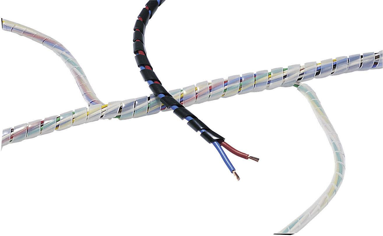 Hellermann Tyton 161 41001 Sbpe1.5 Pe Bk 30 M spíralslanga, 1,60 til 8 mm, á lager.