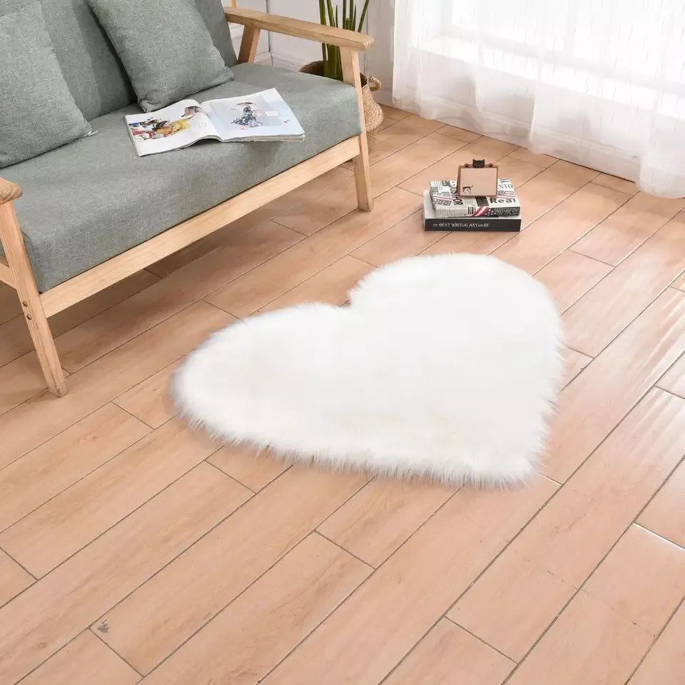 Herzteppich » Flauschiger Teppich in Herzform » Herz Teppich »  Zierteppich I Vorleger