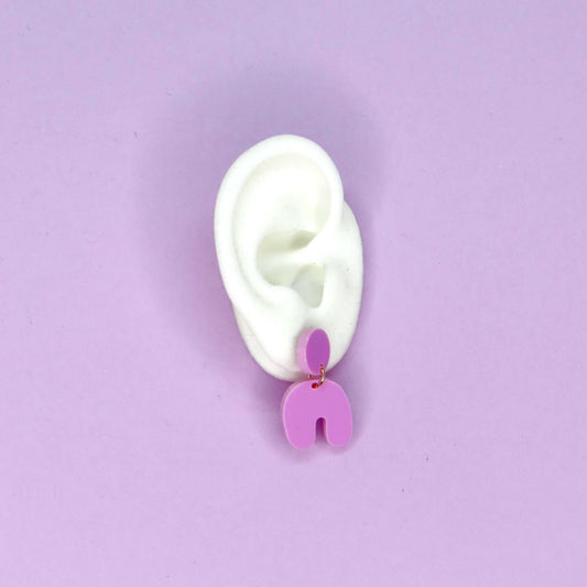 Himbeer Squishy Arch Bogen Ohrringe