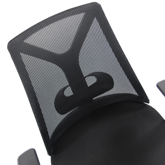 Hjh skrifstofustóll, Falun Basic, svartur, úr möskvaefni, á lager.