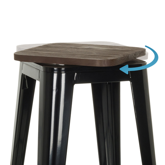 B-grade Hjh Office Vantaggio High Ws Metallic Seat Real Wood Swivel See text/photo