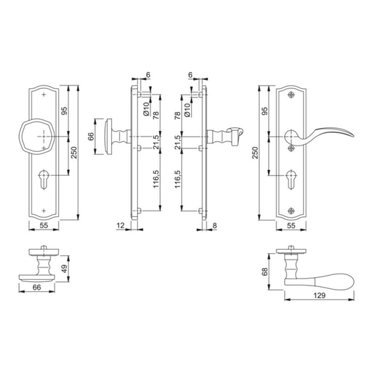 B-flokks Hoppe hlífðartengi úr messingi M57/371 A/3/112 Shli 10 Pz 57 U5 67 U5
