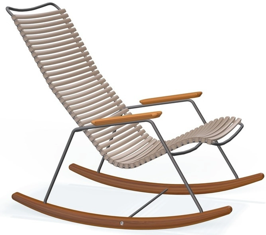 B-flokks Houe garðstóll, hægindastóll, Click Rocking Chair, Sand. Sjá texta.