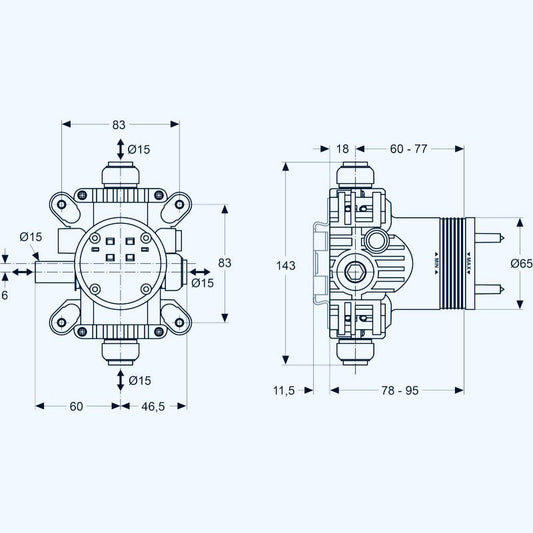 Ideal Standard "Archimodule" Unterputz-Bausatz 1 UNIVERSAL für Wandeinbau
