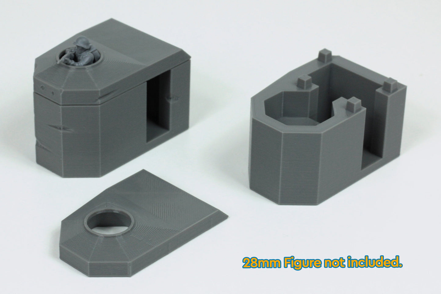 Atlantic Wall Bunkers Set (7 Bunkers) Tabletop Wargaming WW2 Terrain - 15mm - 20mm - 28 - Miniature 3D Printed Model