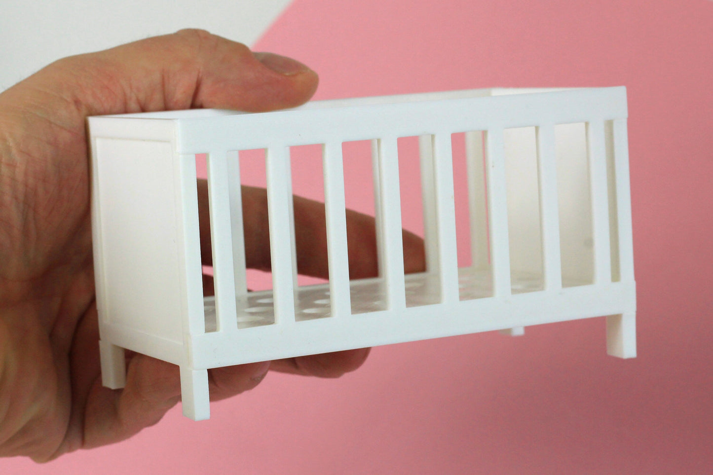 1:12 Scale Miniature Baby Bed | Modern Dollhouse Furniture | 3D Printed Dollhouse Crib Made in Germany