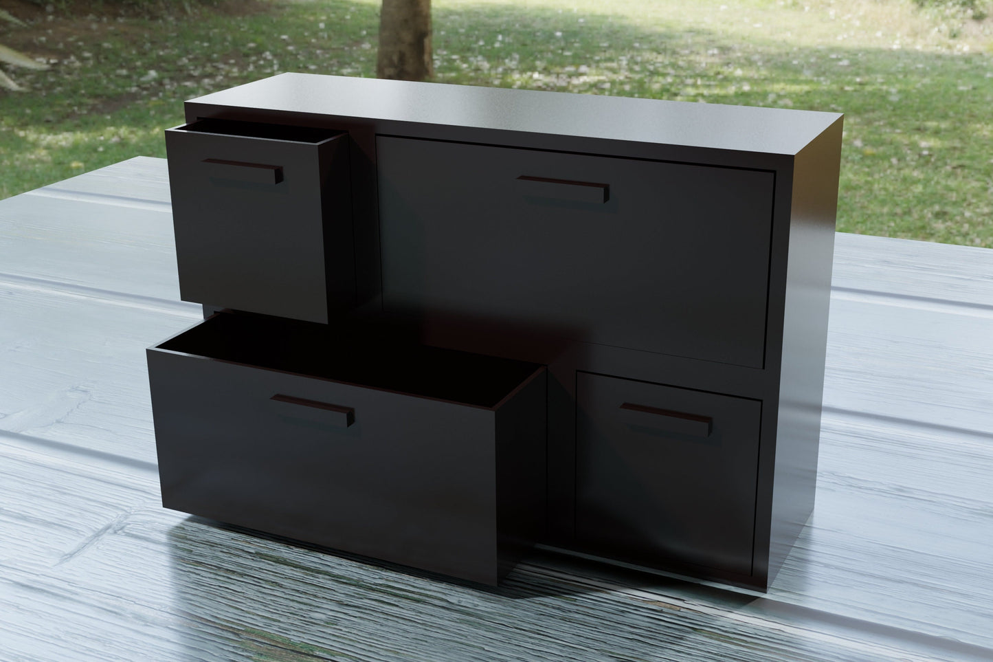 Modern Cupboard Combination | 1:12, 18 Scale Dollhouse Furniture | 3D Printed Storage Unit