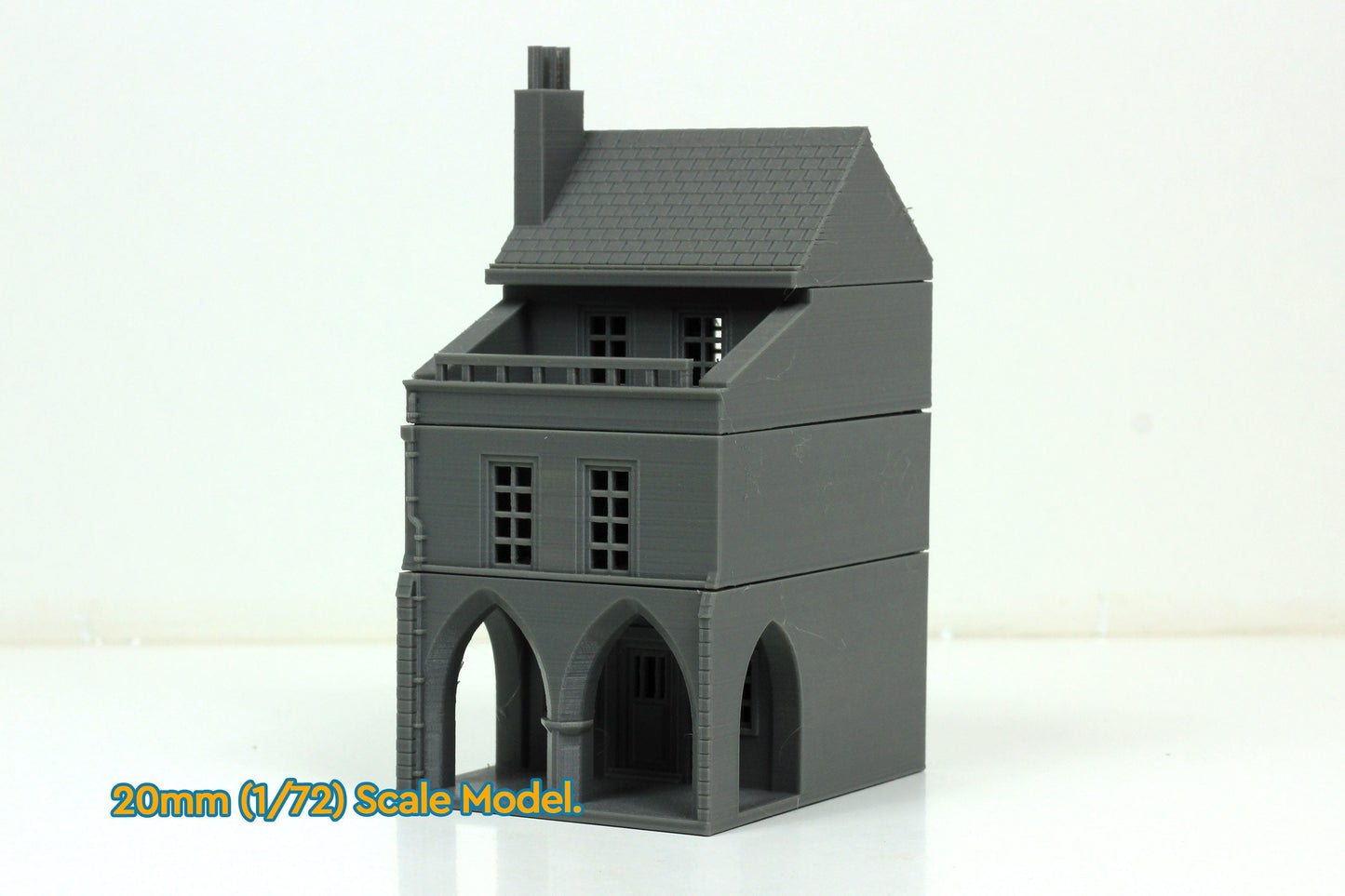 French Town Medieval Building B - Tabletop Wargaming WW2 Terrain | 15mm 20mm 28mm HO Scale 3D Printed Miniature