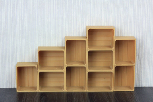 Dollhouse Miniature Fruit Crates: 1/12 or 1/18 Scale, Wood Fiber 3D Print
