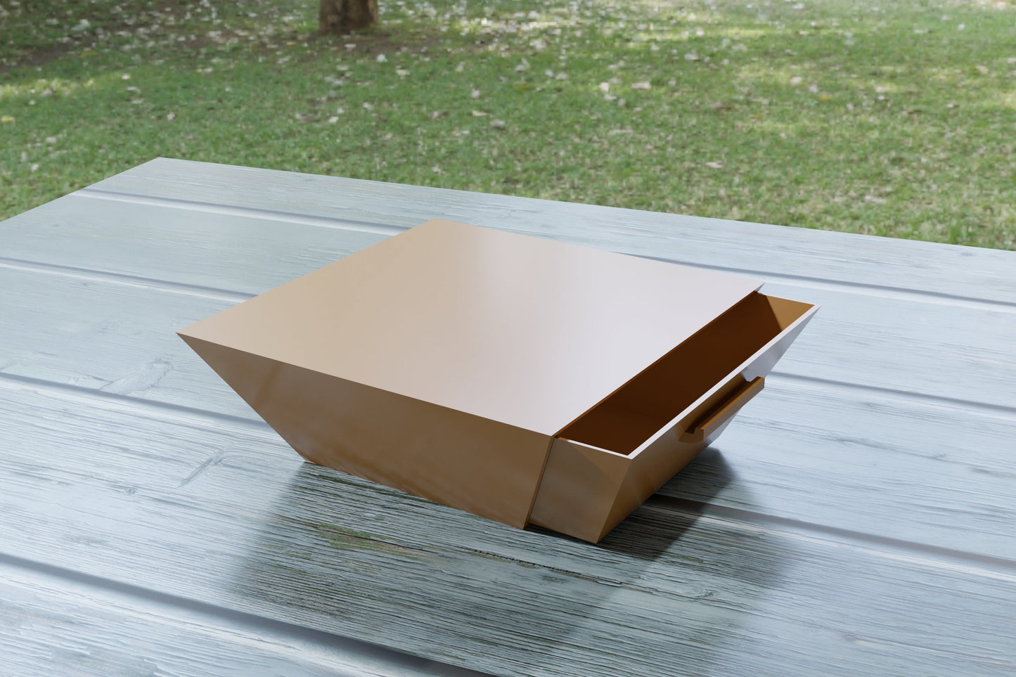 Inverted Pyramid Coffee Table: Modern Dollhouse Miniature Furniture