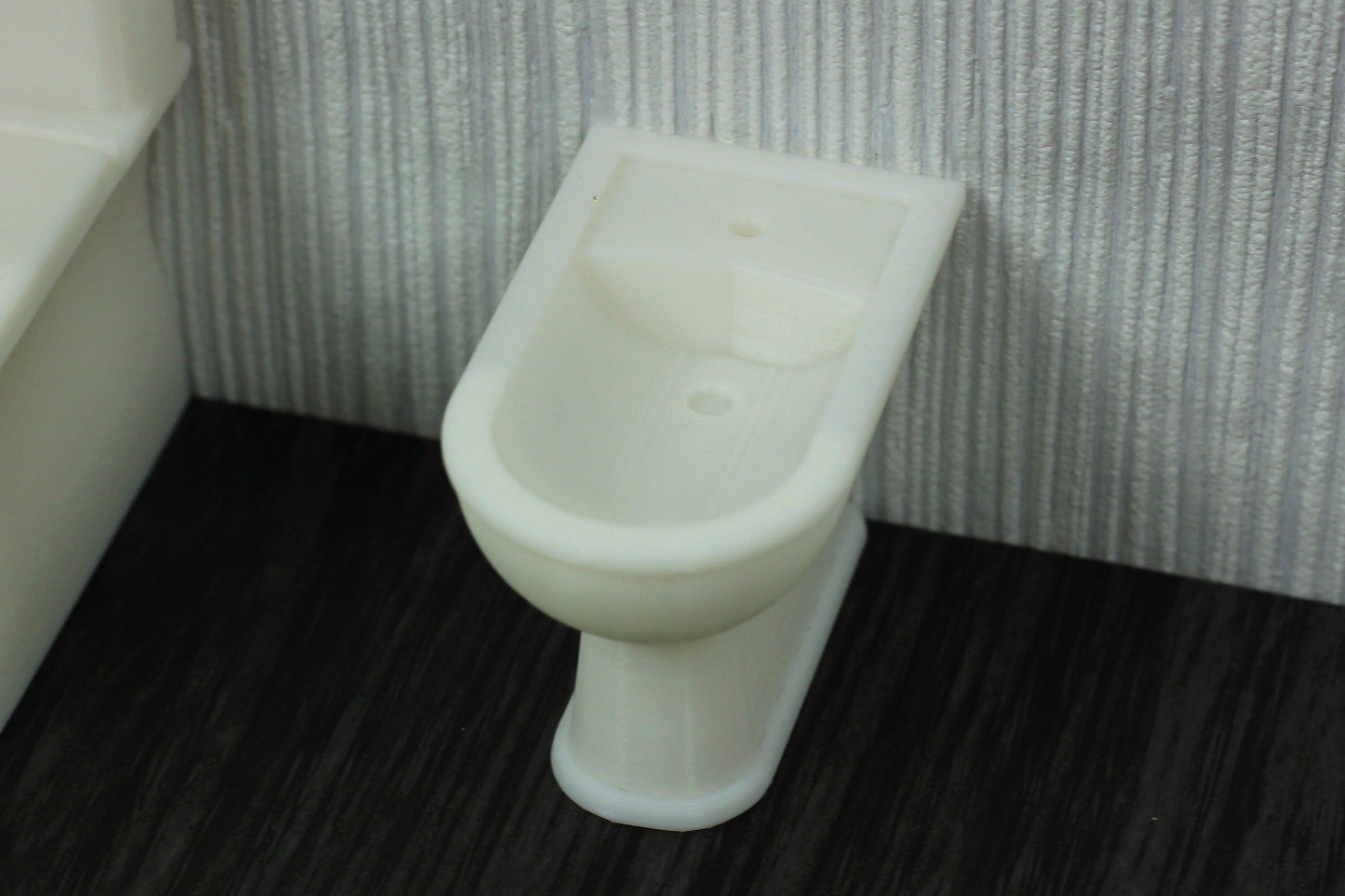 Modern Bidet | 1:12, 18, 24 & 6 Scale Dollhouse Bathroom Furniture | 3D Printed Miniature